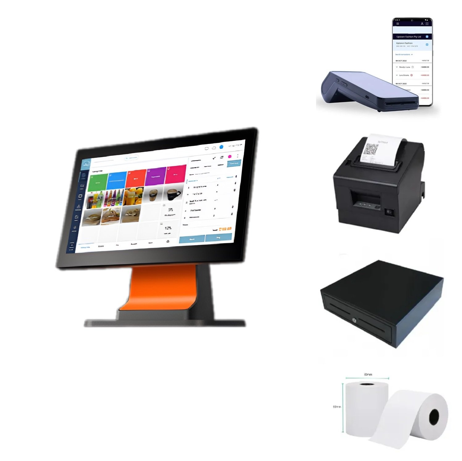 POS Package – 15.6" Single Screen + Printer + Cash Drawer + Tyro No Cost Eftpos Machine