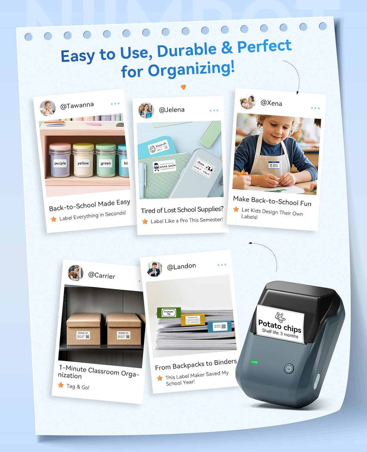 SmartPOS B1 Label Maker, Portable Thermal Label Printer - Image 4