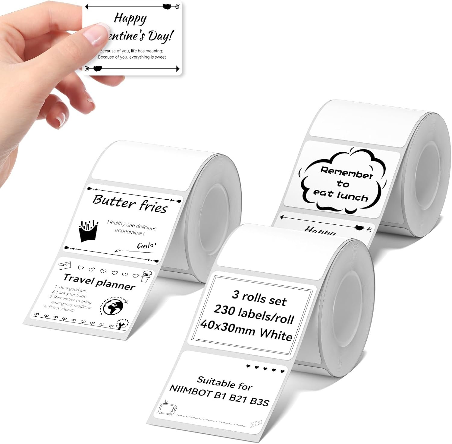SmartPOS B1 Label Printer Labels White Color