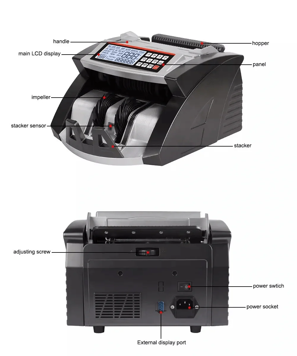 Auto Money Counting Machine with Multi Counterfeit Detections - Image 3